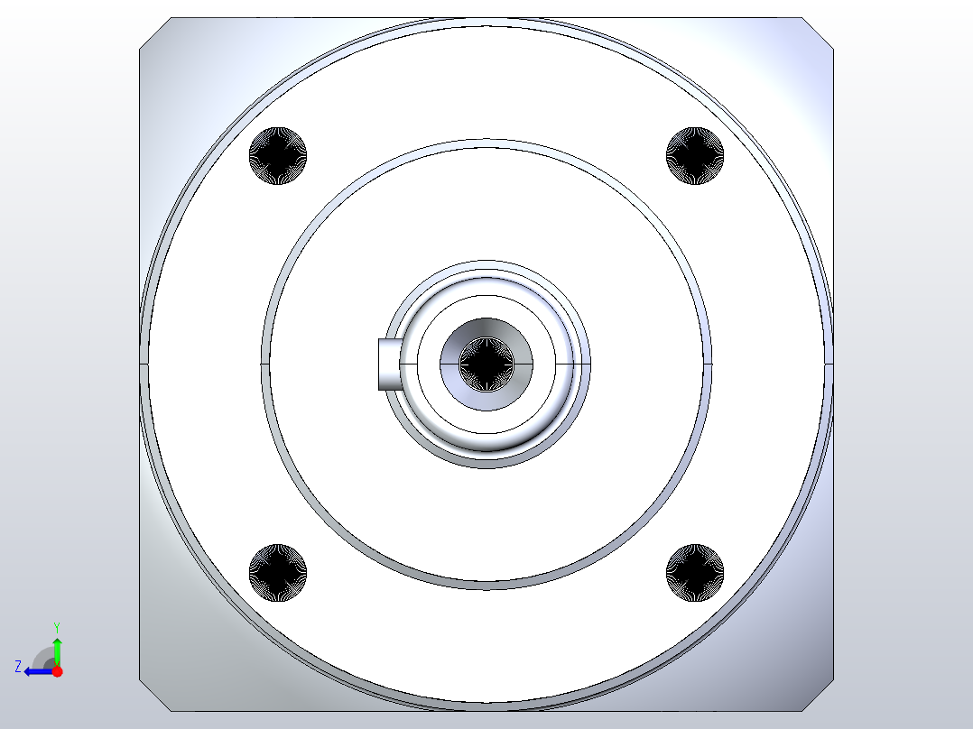 精密行星减速器40ZDE二级外形图T1 M3右视图