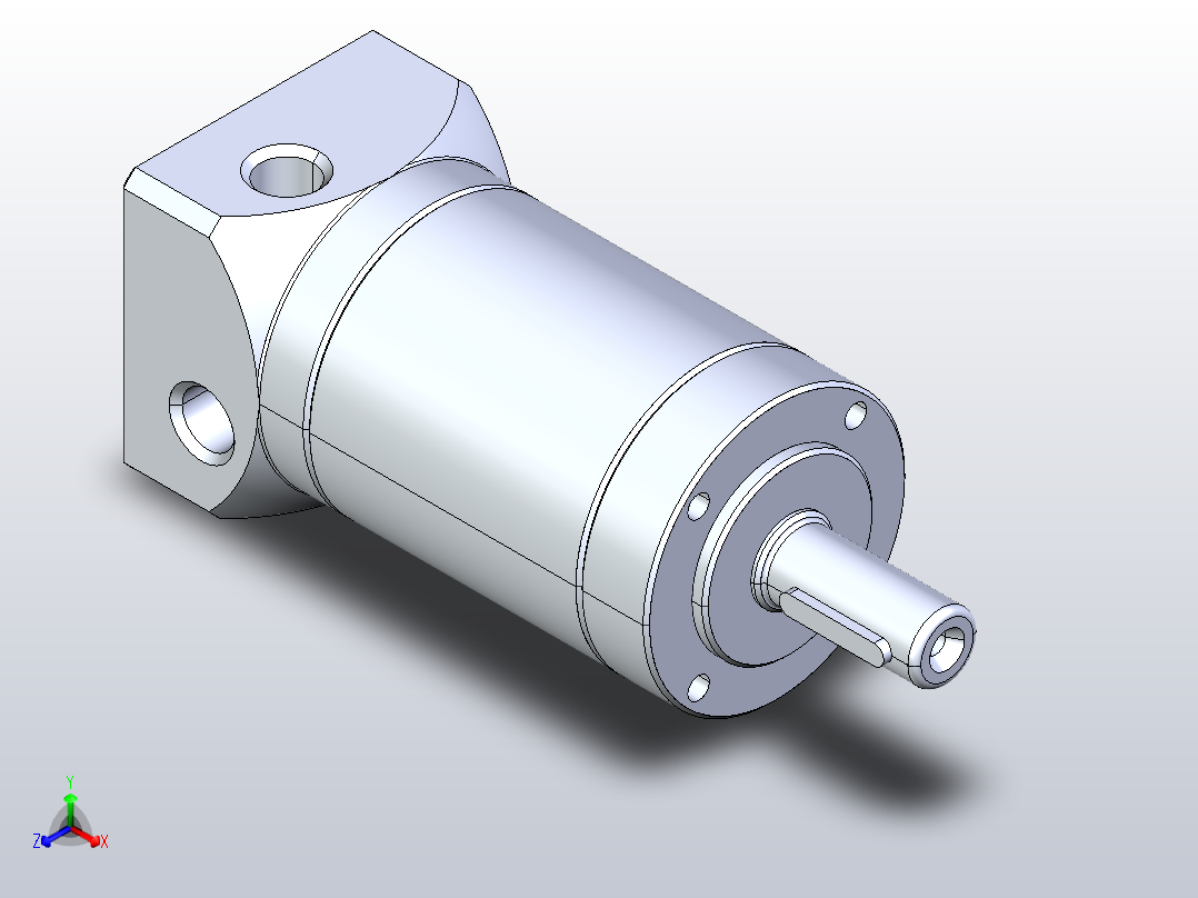 精密行星减速器40ZDE二级外形图T1 M3正等轴测图