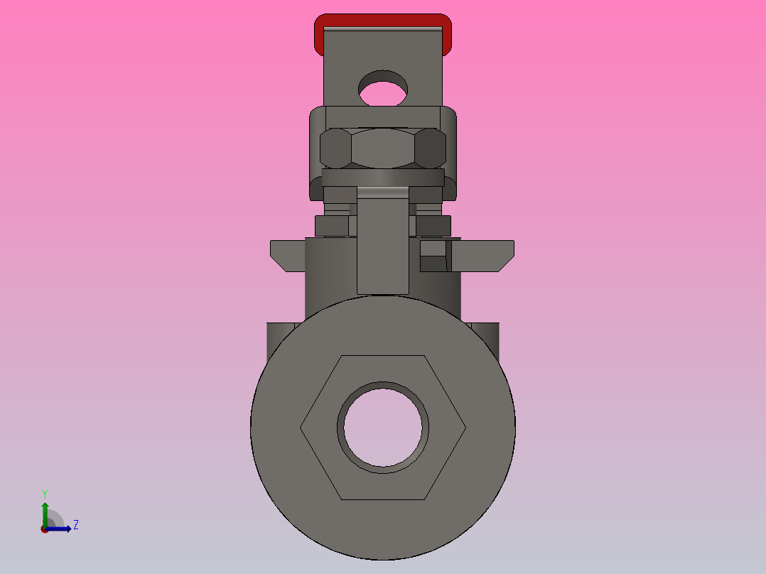 FNW-FNW220ACC二片式内螺纹球阀左视图