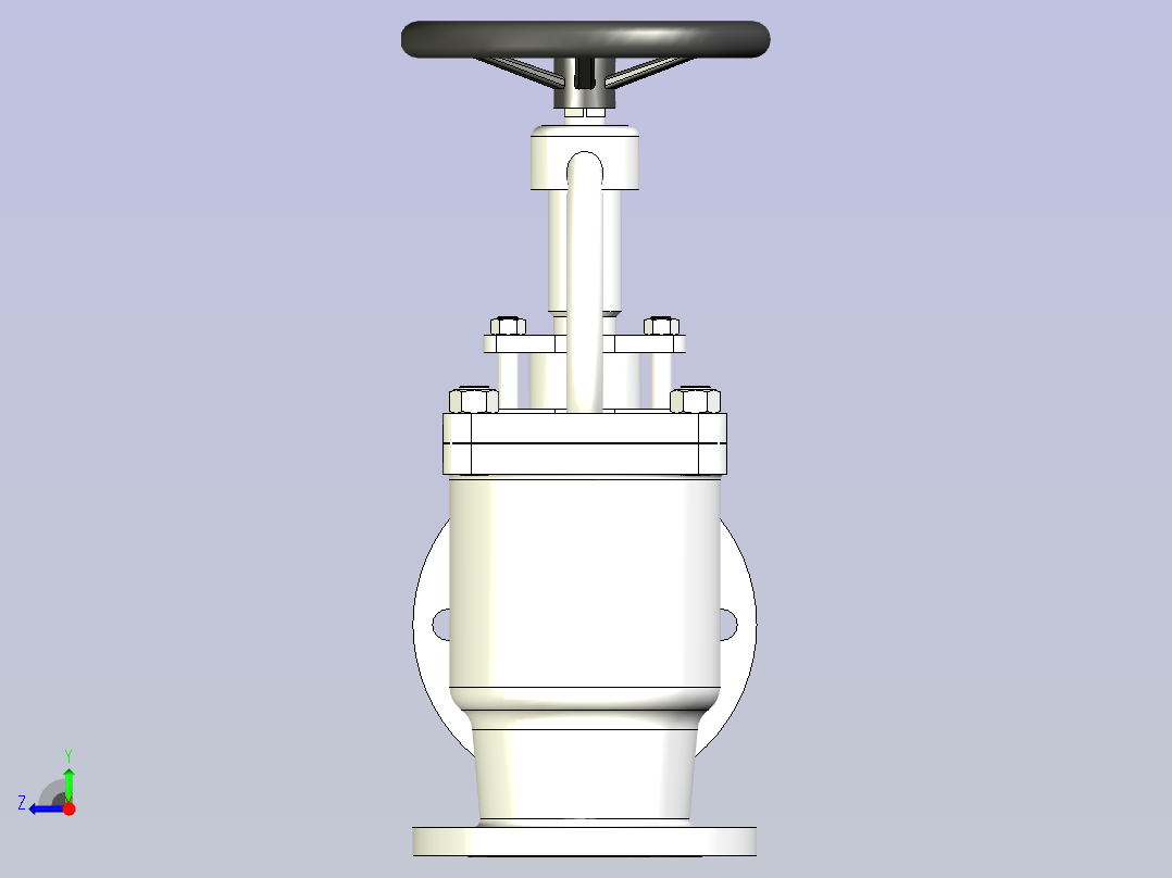CB╱T 3196-1995[B型法兰铸钢海水截止阀B16080]右视图
