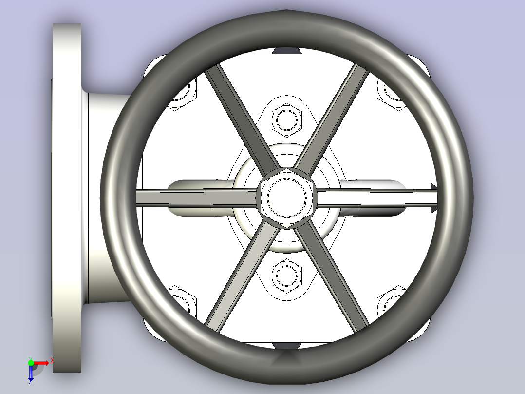 CB╱T 3196-1995[B型法兰铸钢海水截止阀B16080]俯视图