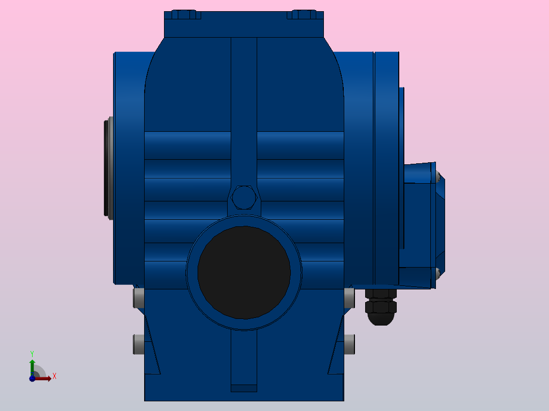SAZ77R37组合式斜齿-蜗轮蜗杆减速机SAZ77R37-Y1.1-4P-219-M1-0°-A前视图