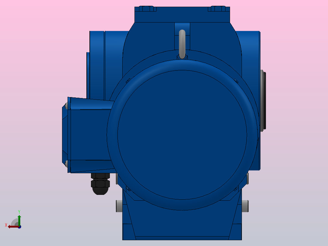 SAZ77R37组合式斜齿-蜗轮蜗杆减速机SAZ77R37-Y1.1-4P-219-M1-0°-A后视图