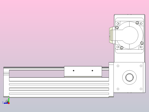 皮带直线轴半封闭可选导轨TPA-HNB-85D-90-L50-RU-Y-P20-N3右视缩略图