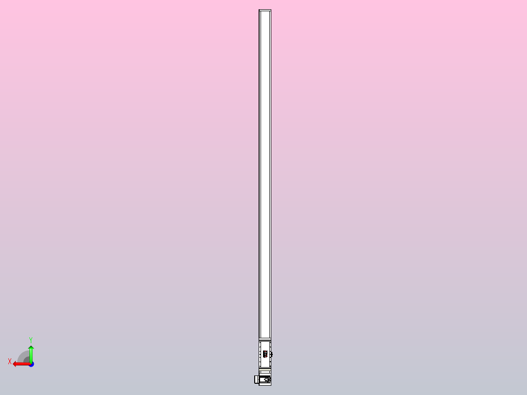 伺服电机集成皮带传动直线执行器TPA-OCB-140-256-L3550-LU-P75-N3后视图