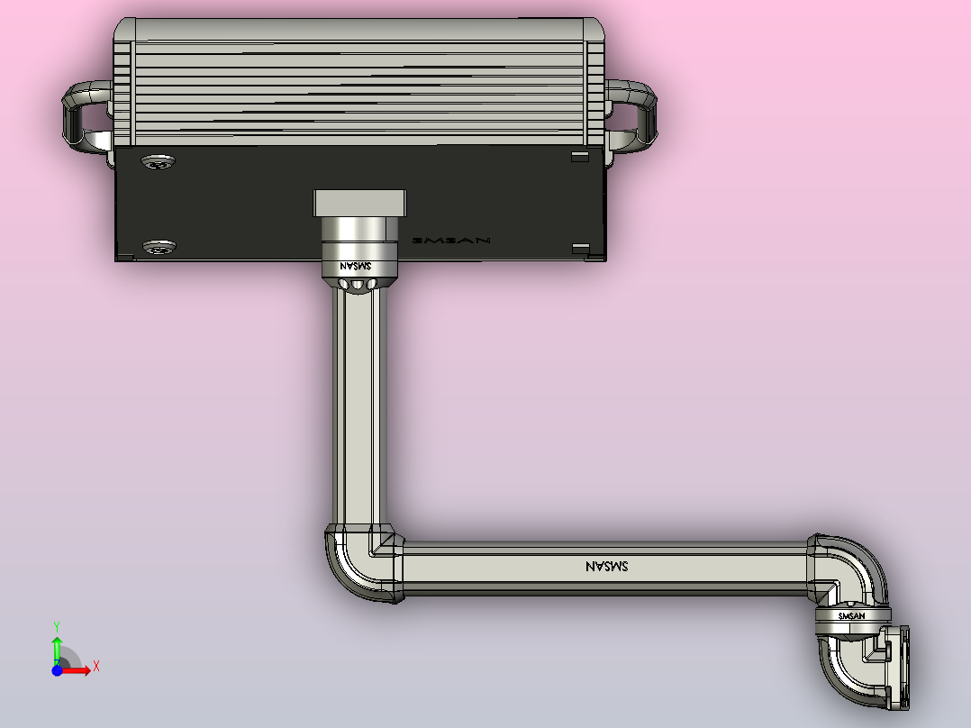 操作箱-M9-B-墙座-转角-箱体连接器-15度斜面-500-300前视图