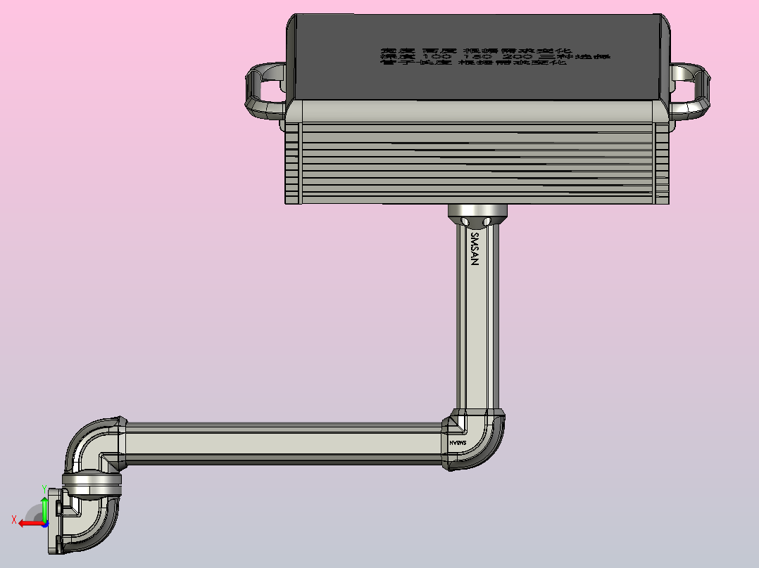 操作箱-M9-B-墙座-转角-箱体连接器-15度斜面-500-300后视图