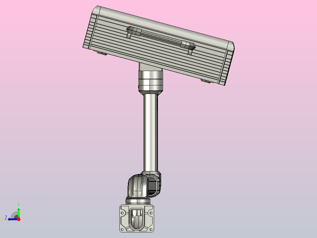 操作箱-M9-B-墙座-转角-箱体连接器-15度斜面-500-300右视图