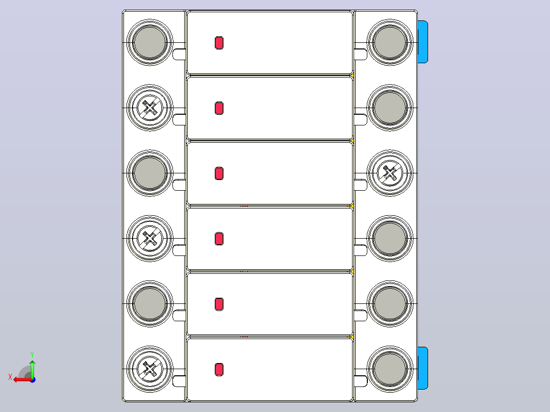 NXU-IIG 100 3P电涌保护器三维模型202307后视图
