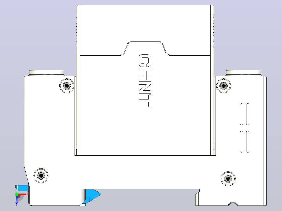 NXU-IIG 100 3P电涌保护器三维模型202307俯视图