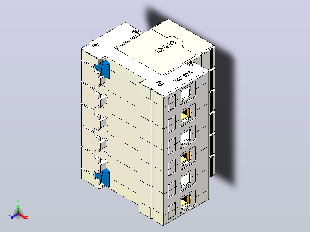 NXU-IIG 100 3P电涌保护器三维模型202307正等轴测图