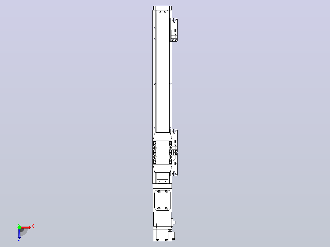 滚珠丝杠直线轴内置导轨TPA-GCR-40-1210C-L250-M-M10-N3俯视图