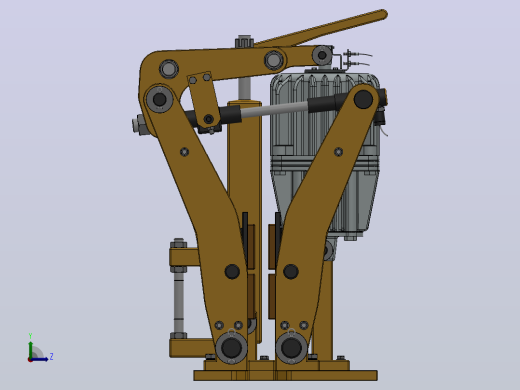 YP11系列电力液压盘式制动器YP11-220-500×20-ⅡB-CL.RL.WL.HL.H左视缩略图