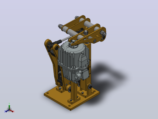 YP11系列电力液压盘式制动器YP11-220-500×20-ⅡB-CL.RL.WL.HL.H正等轴测缩略图