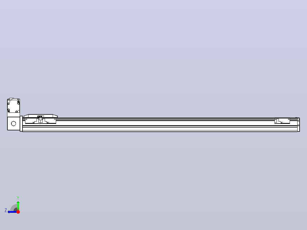 机器人皮带驱动直线轴TPA-GCB-50-P42-L800-LU-M10-N3右视图
