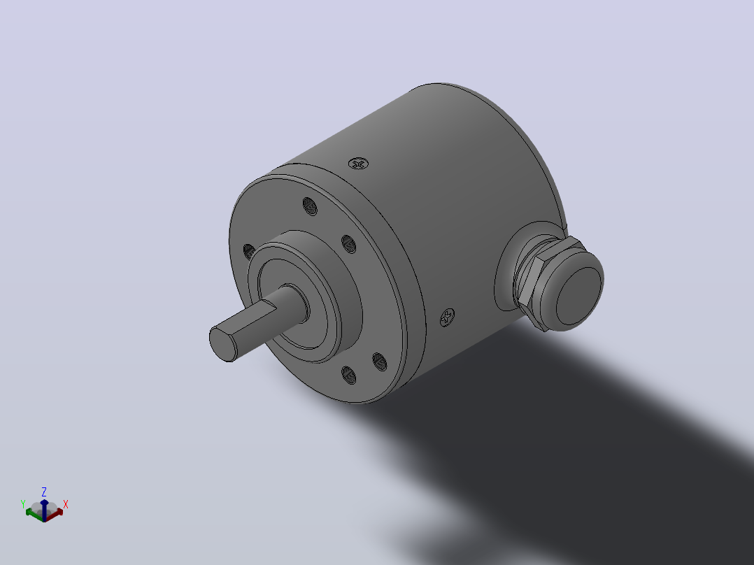 ASP3806-001系列绝对式编码器_ASP3806-003G0008BZ5-24L主视图