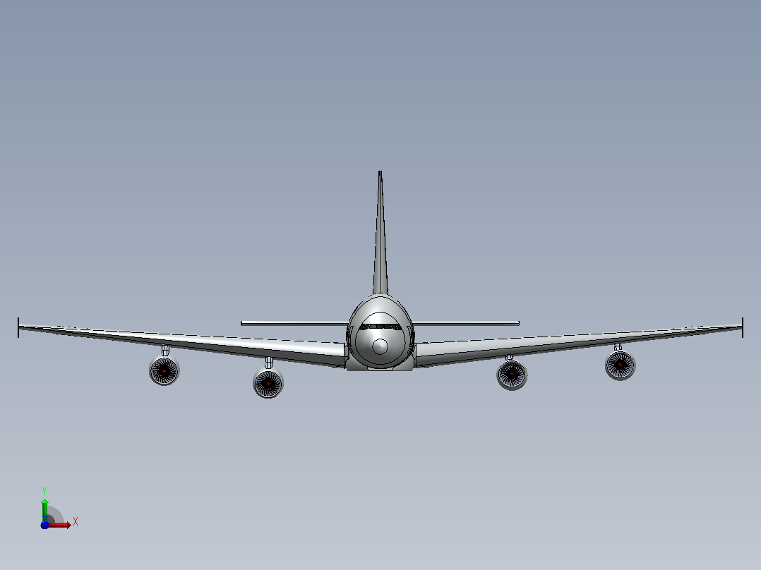 空客A-380飞机前视图
