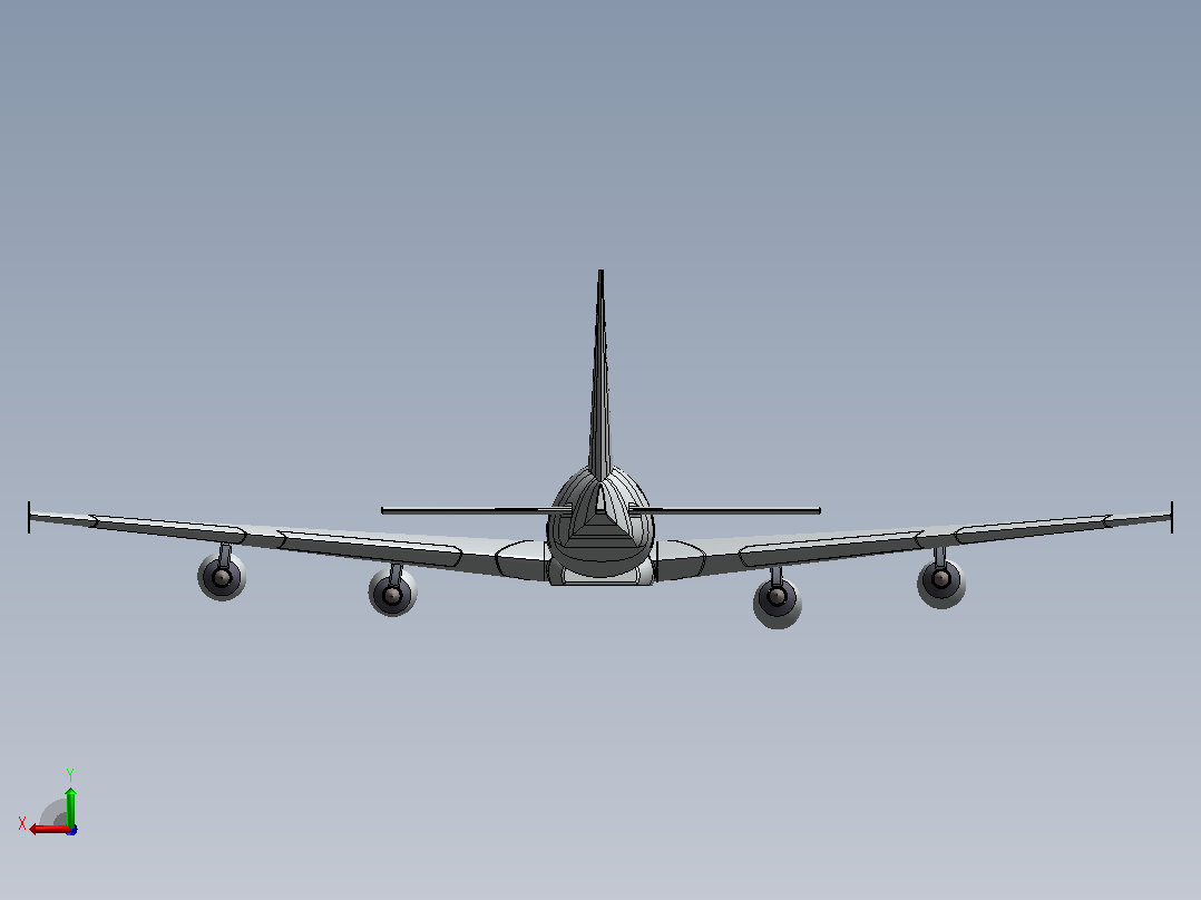 空客A-380飞机后视图