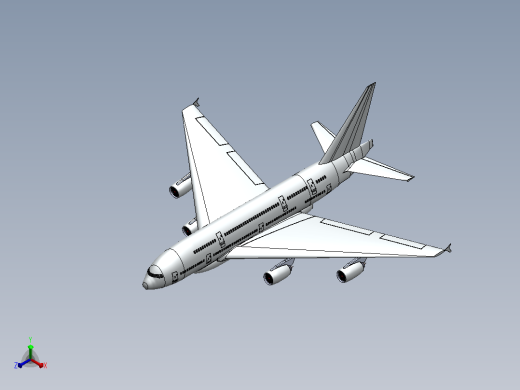 空客A-380飞机正等轴测缩略图