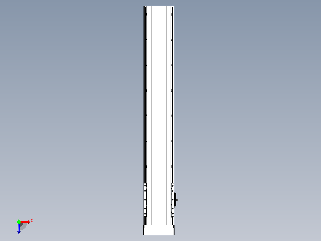 日规模组半封闭丝杆TPA-HNR-120D-1610C-L650-MP-C-P40-N3俯视图