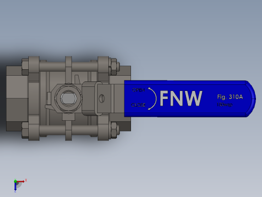 FNW-FNW310AJ三片式内螺纹球阀俯视缩略图