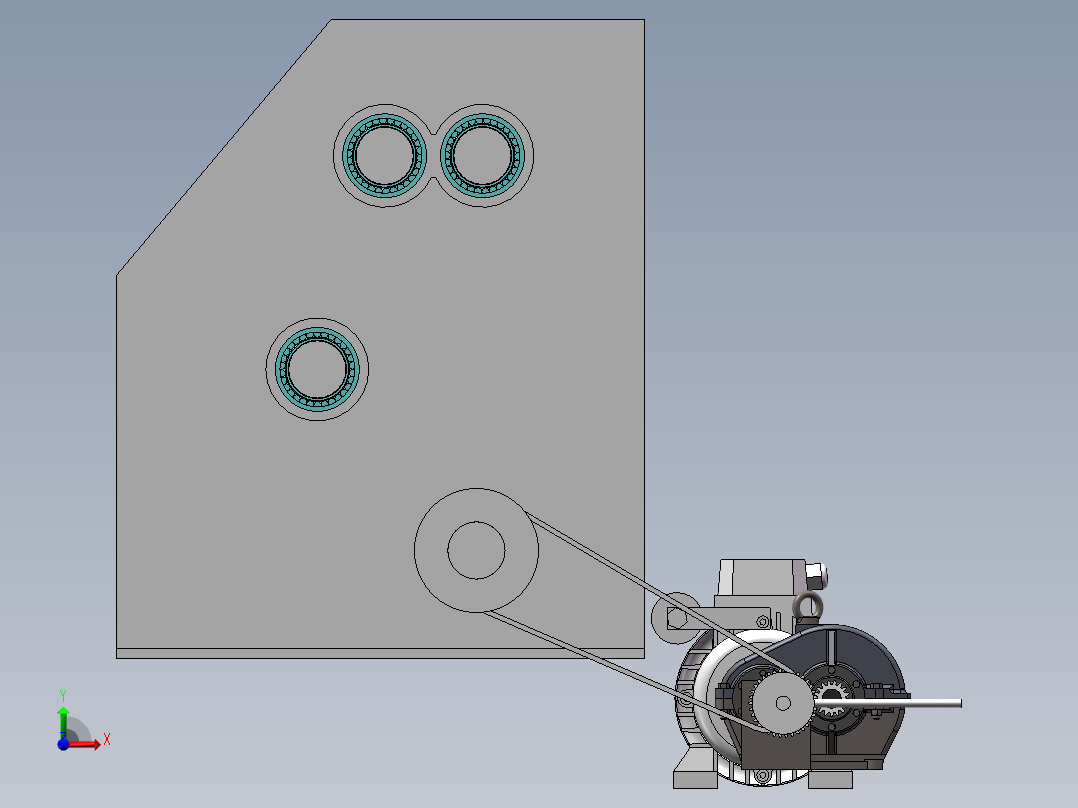 喷水织机卷取机构设计(sw+cad+说明书)前视图