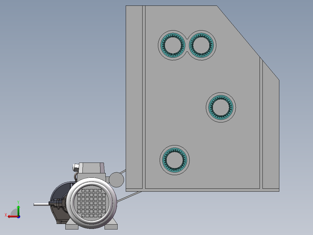 喷水织机卷取机构设计(sw+cad+说明书)后视图