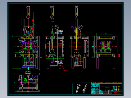 油马达带动行位脱螺纹机构