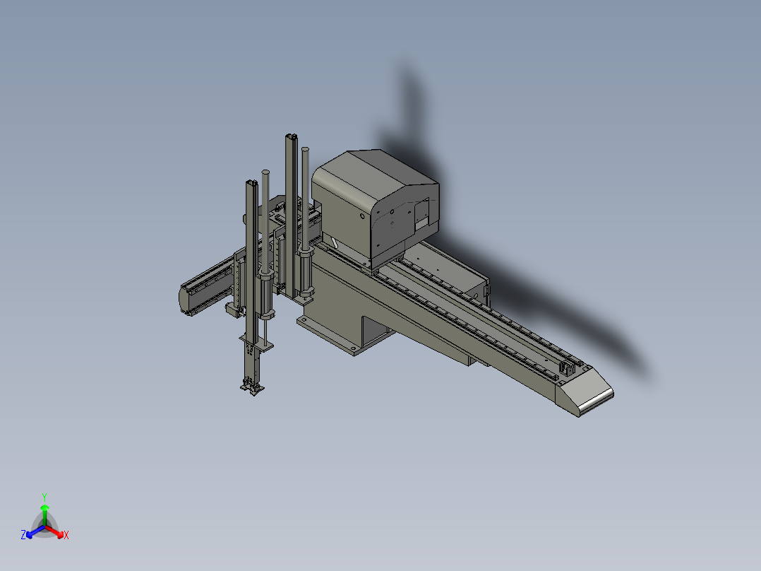 6+横走机械手 3D模型主视图