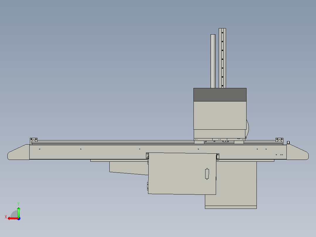 6+横走机械手 3D模型后视图