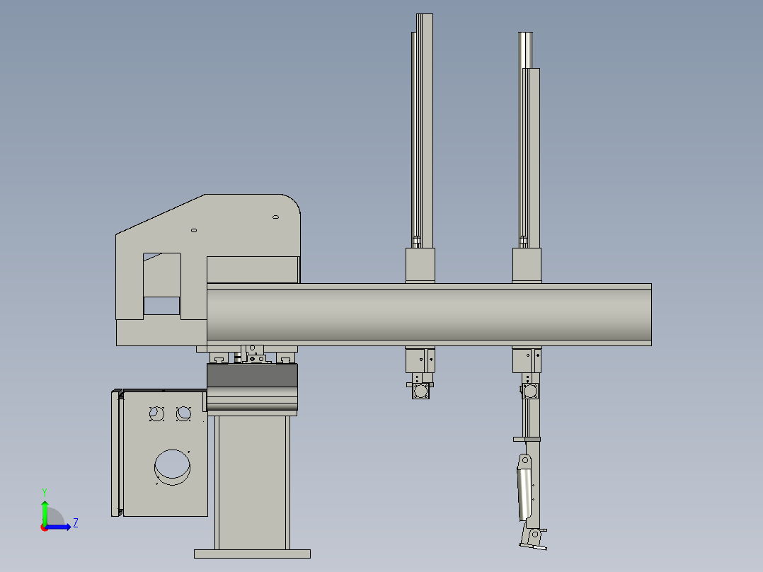 6+横走机械手 3D模型左视图