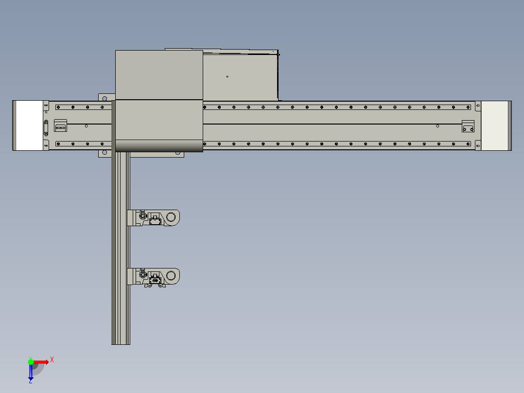 6+横走机械手 3D模型俯视图