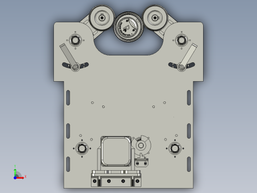 筛盖的分离设备（PROE模型）3D模型前视缩略图
