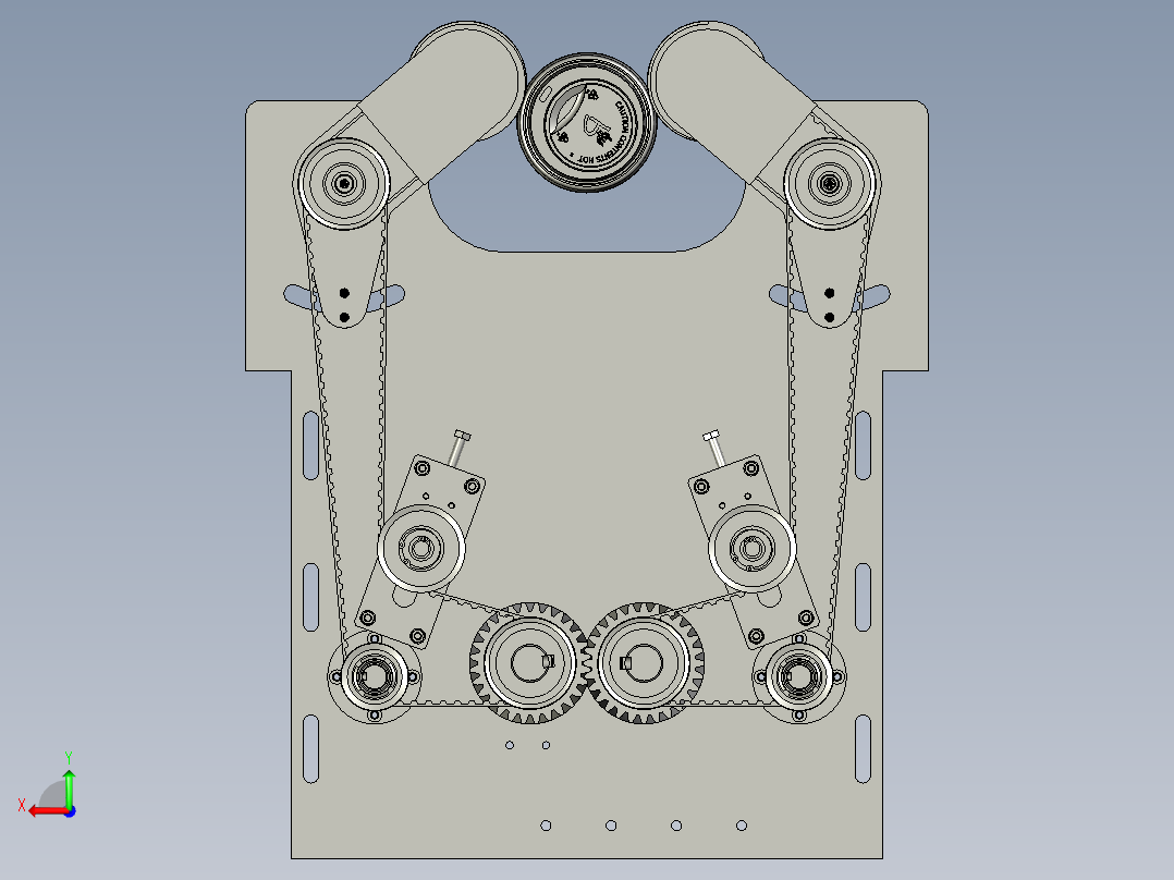 筛盖的分离设备（PROE模型）3D模型后视图