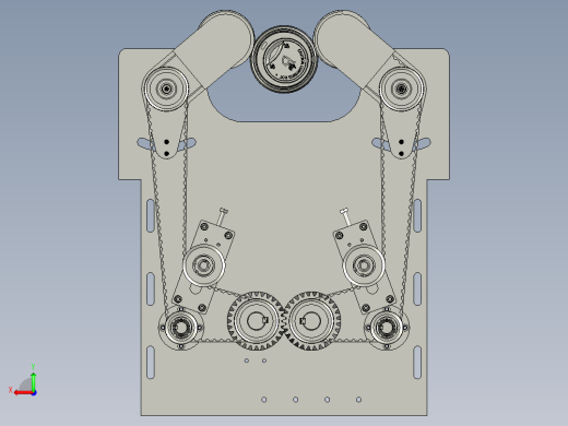 筛盖的分离设备（PROE模型）3D模型后视缩略图
