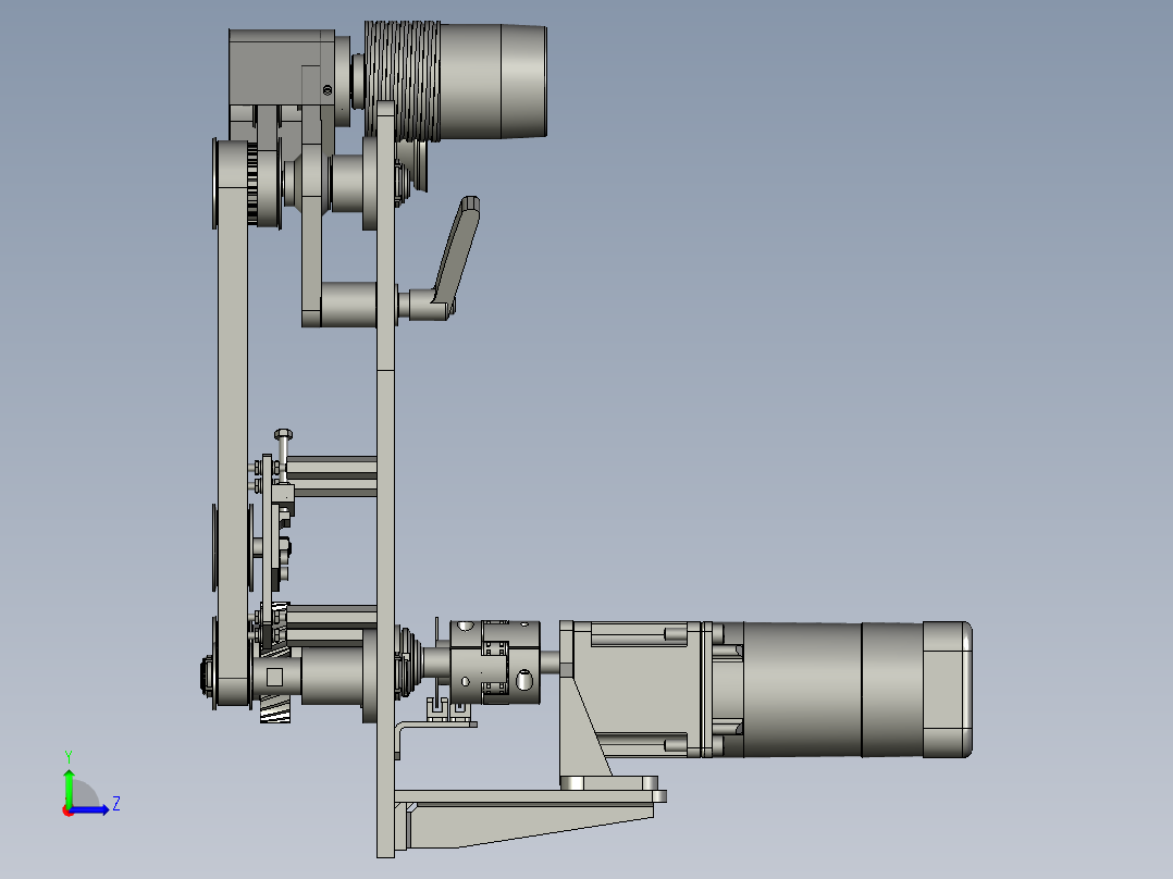 筛盖的分离设备（PROE模型）3D模型左视图