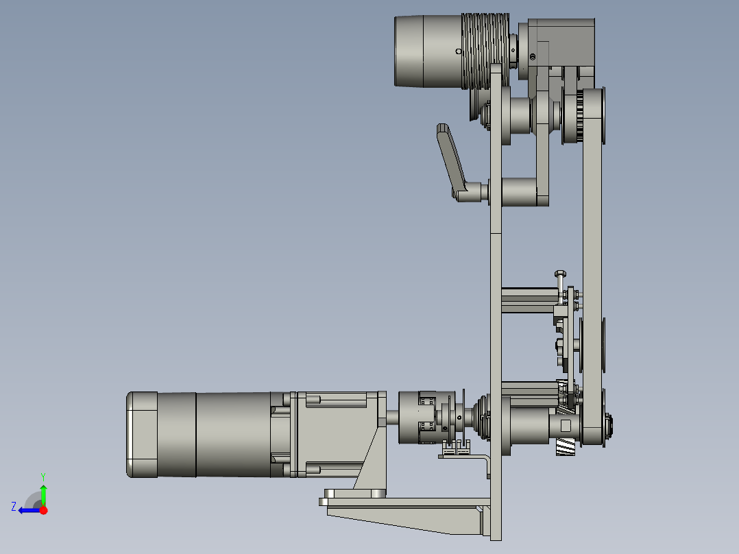筛盖的分离设备（PROE模型）3D模型右视图