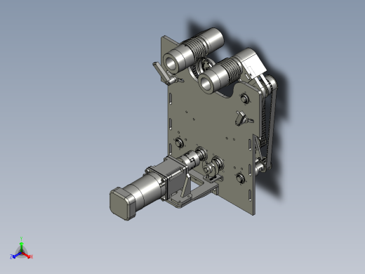 筛盖的分离设备（PROE模型）3D模型正等轴测缩略图