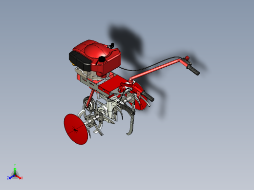 微耕机、旋耕机3D模型