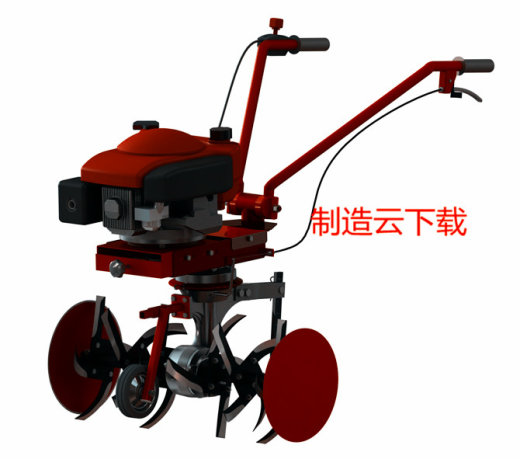 微耕机、旋耕机3D模型缩略图
