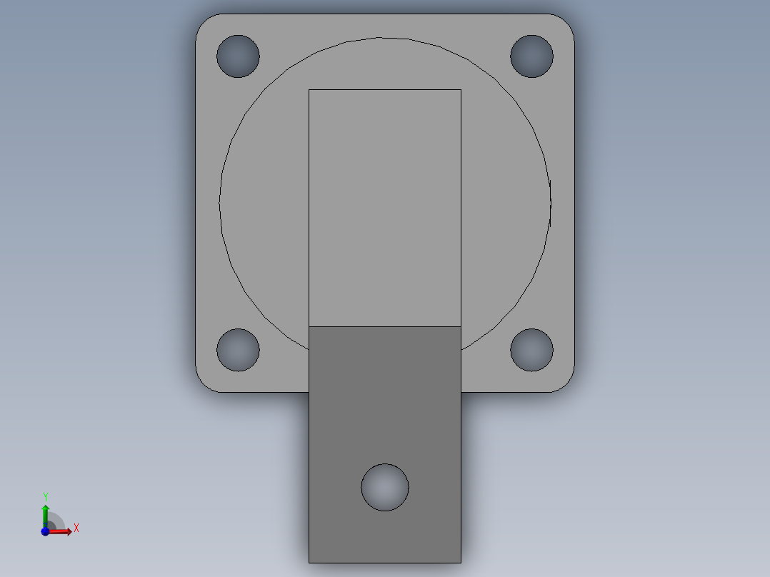 空压转角缸-25前视图
