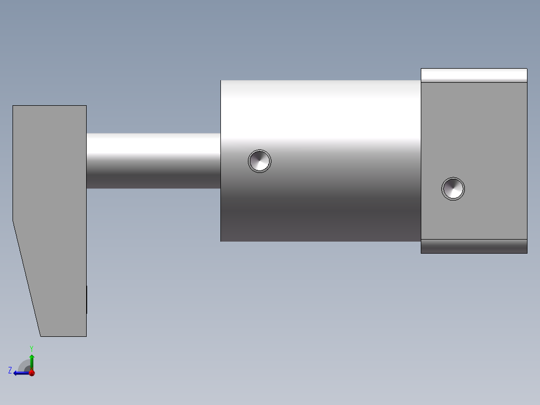 空压转角缸-25右视图