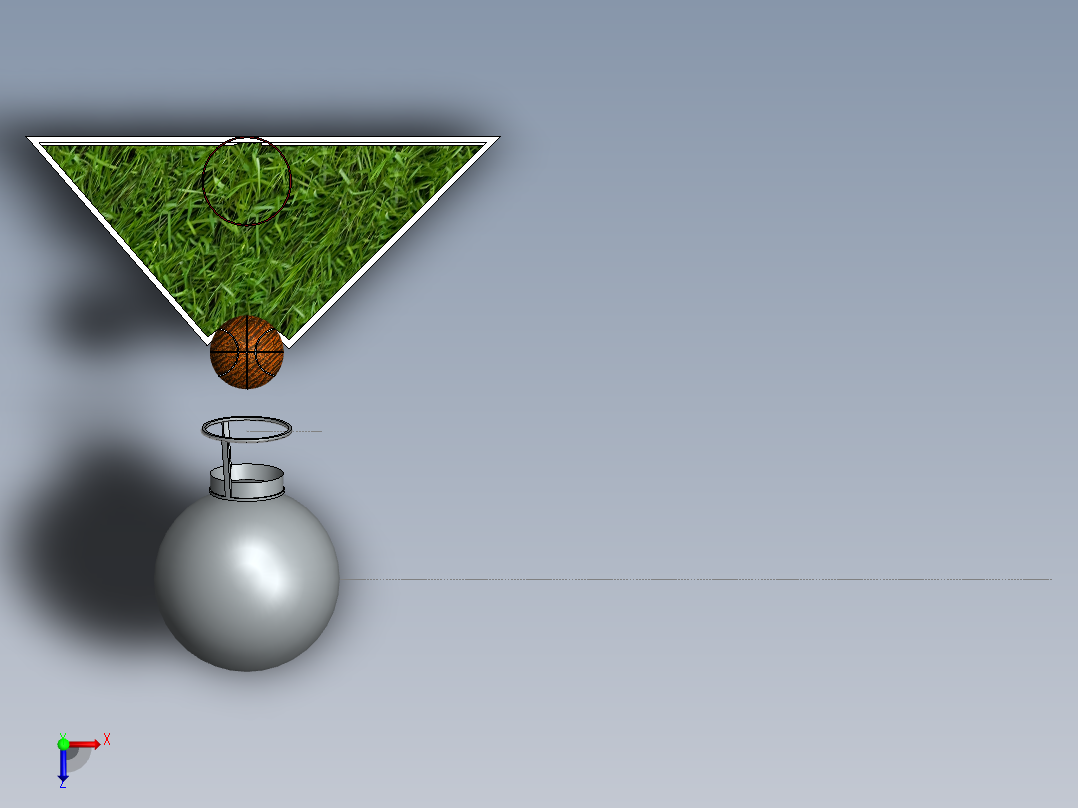 气流飞球俯视图