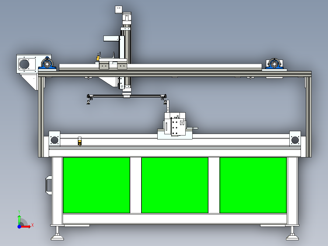 不干胶五轴自动喷胶机（前视图