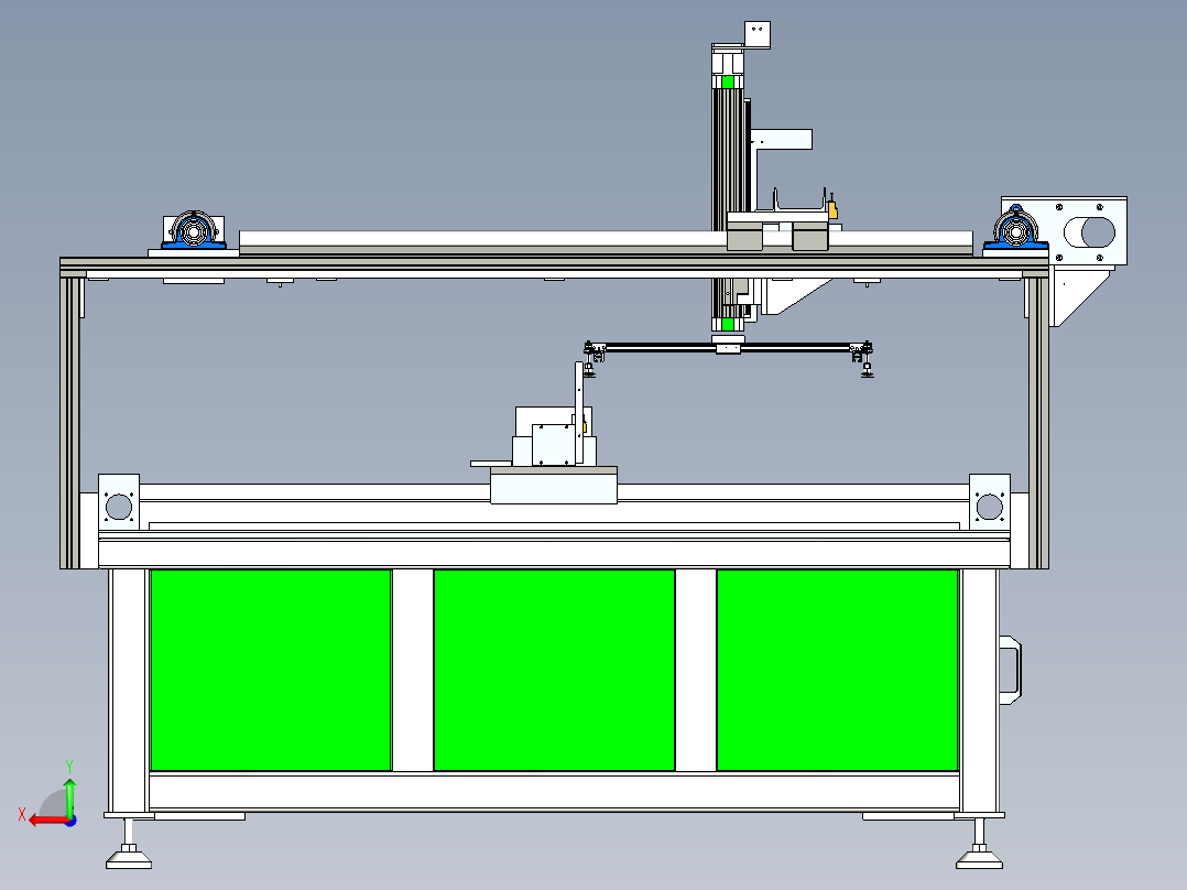 不干胶五轴自动喷胶机（后视图