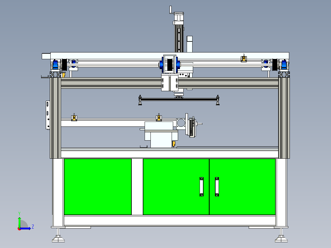 不干胶五轴自动喷胶机（左视图