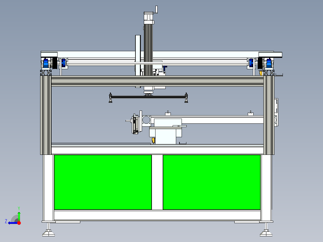 不干胶五轴自动喷胶机（右视图