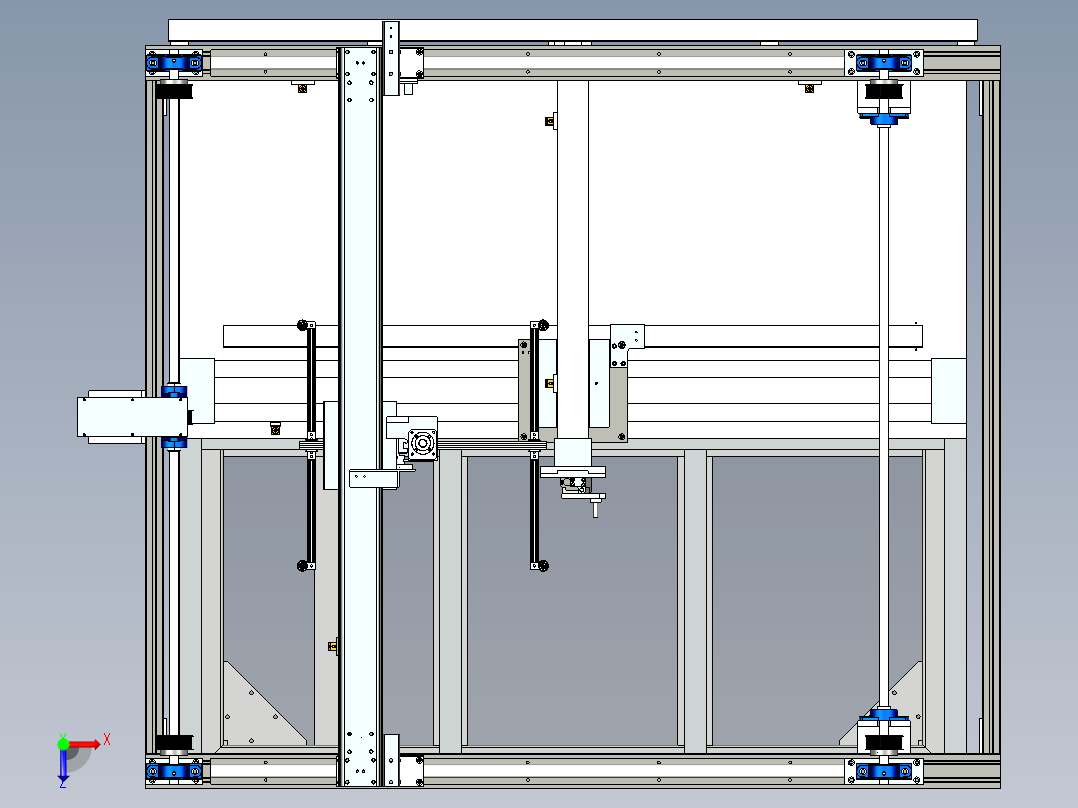 不干胶五轴自动喷胶机（俯视图