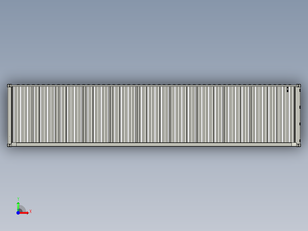 40英尺ISO集装箱前视图