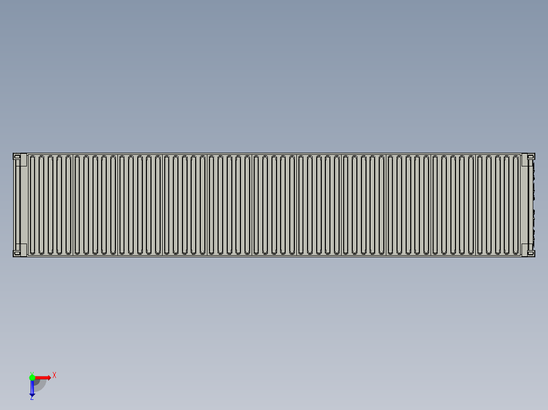 40英尺ISO集装箱俯视图